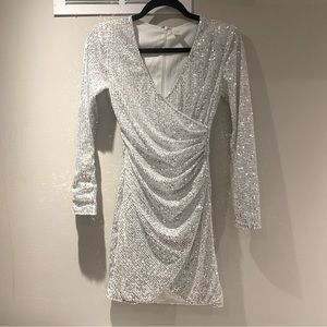 MBOUTIQUE SEQUIN WRAP DRESS